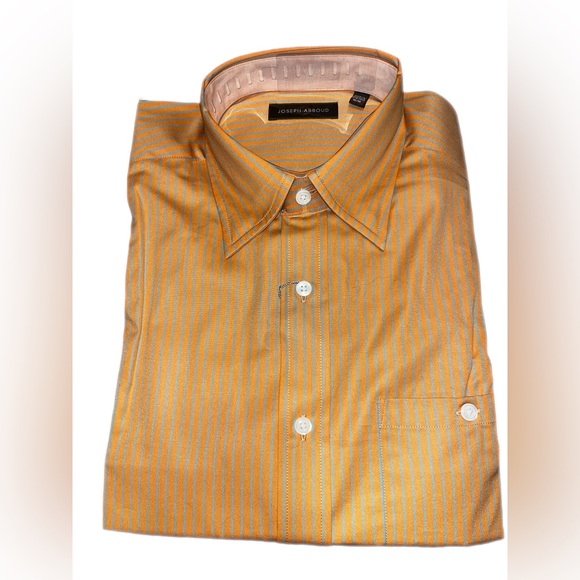 Joseph Abboud Men's Orange Striped Shirt